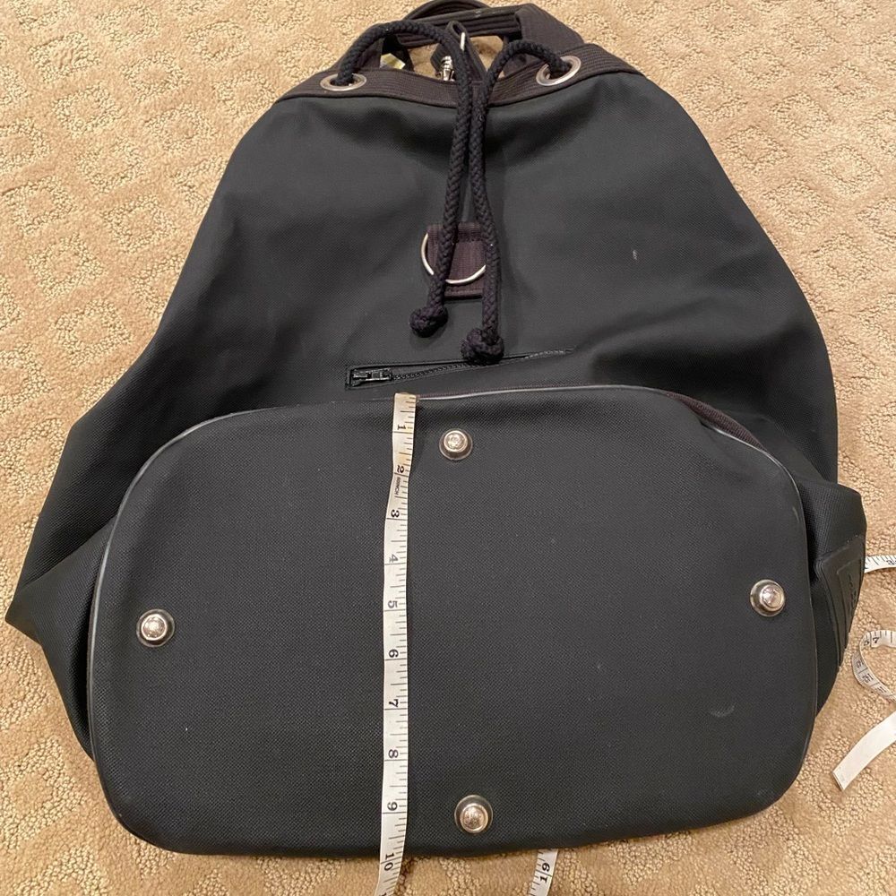 Extra Large Vintage 1990s Lacoste Travel Weekender Luggage Backpack- Black - Picture 9 of 13